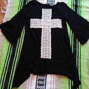 Cross tunic top